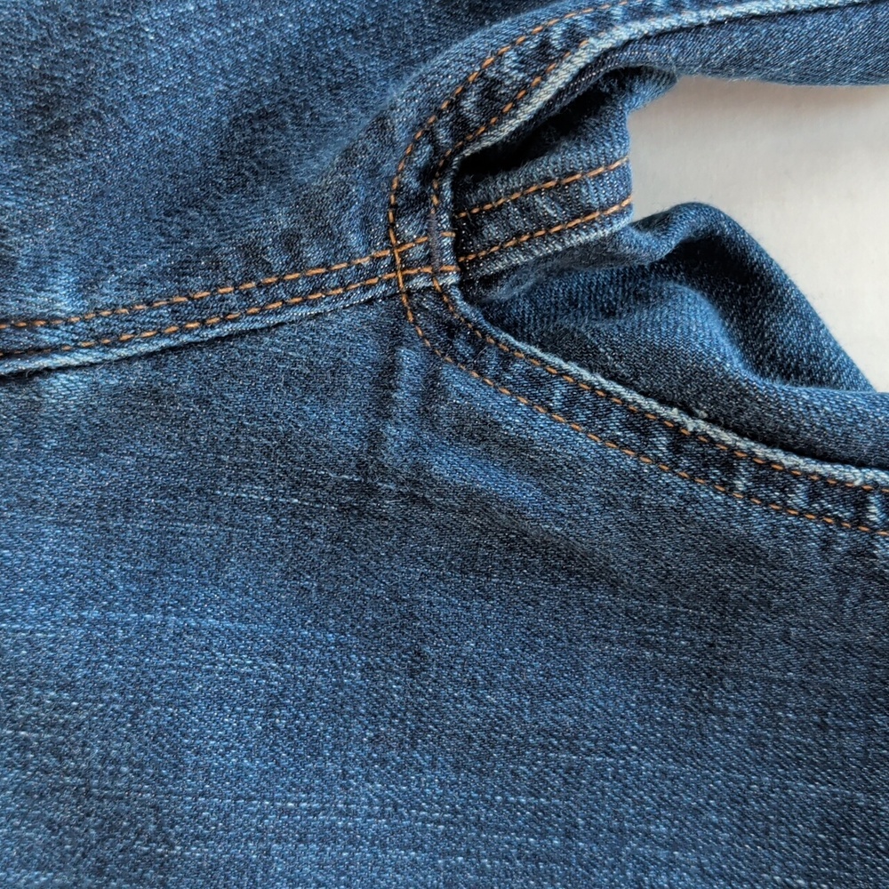 Gap 1969 Real Straight Leg Denim Jeans 28R Dark Wash Blue Pockets - Picture 12 of 16
